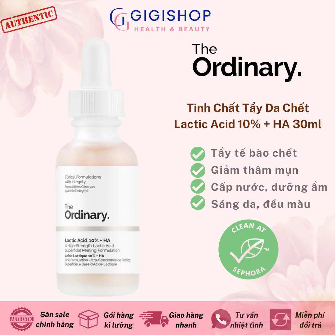Tinh Chất Tẩy Tế Bào Da Chết The Ordinary Lactic Acid 10% + HA 30ml [Bill Mỹ]
