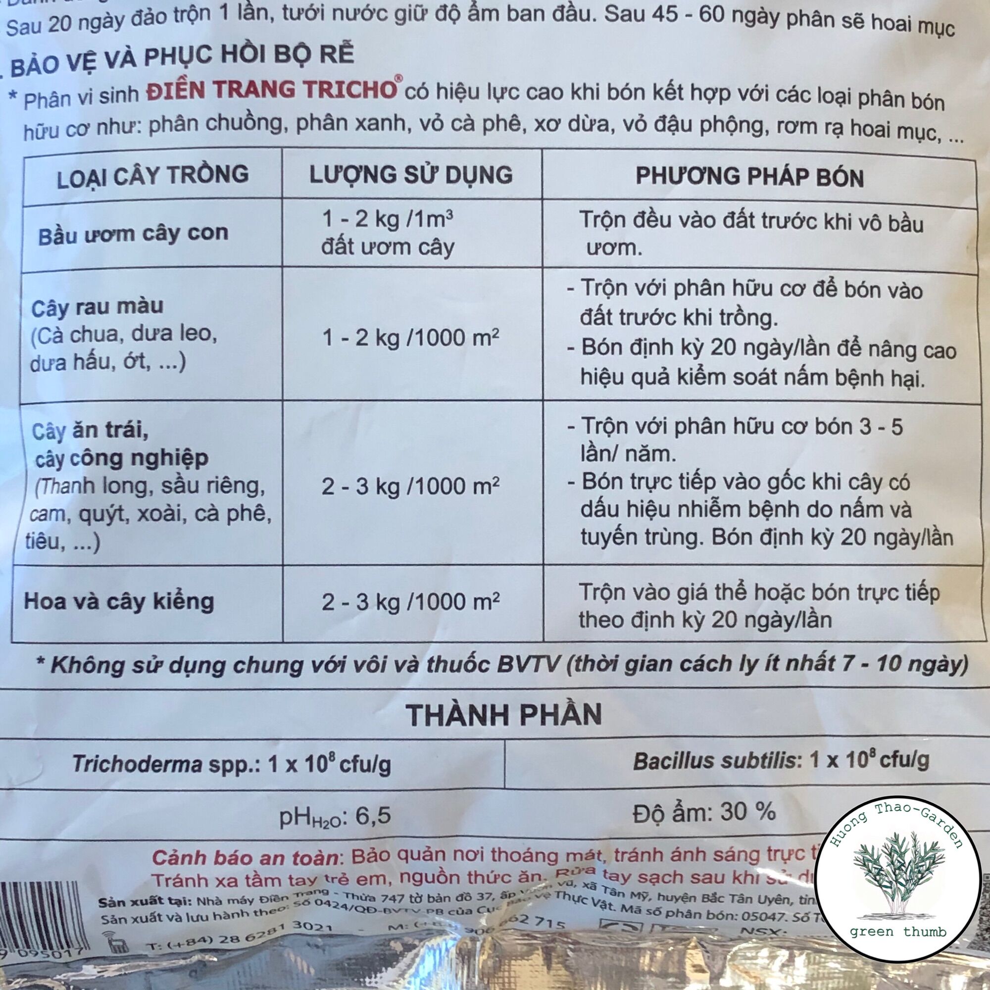 Nấm Đối Kháng Trichoderma Phân Hữu Cơ Vi Sinh - Chế Phẩm Ủ Rác 1kg