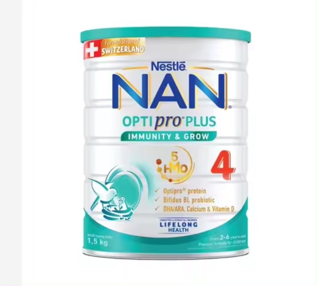 Nan 4 - Sữa Bột Nestle NAN Optipro PLUS 4 HM-O 1,5kg (2-6 tuổi) - [Date 2025]