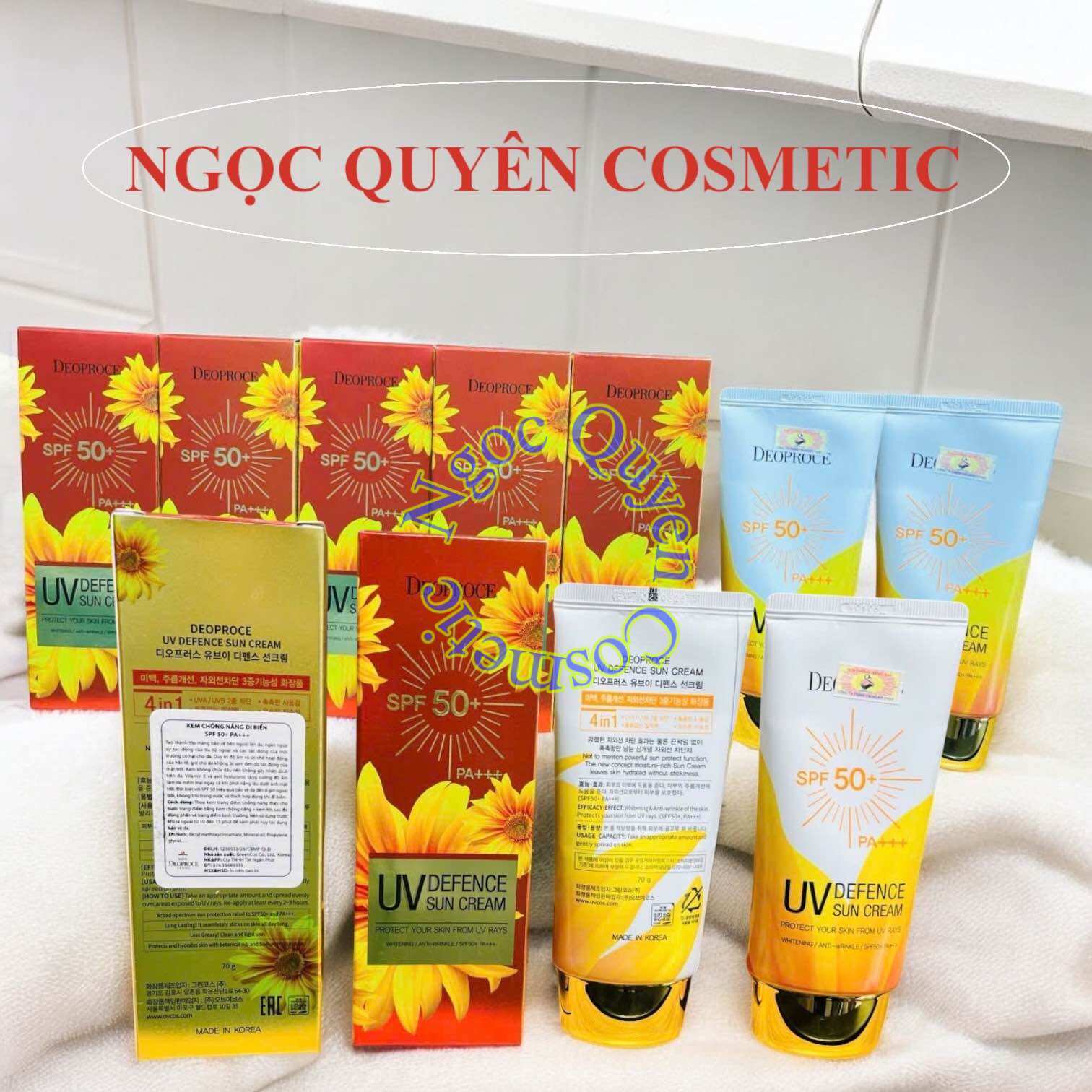 (Tem phụ + Date 2028) Kem Chống Nắng Deoproce Sps 50+ Hàn Quốc