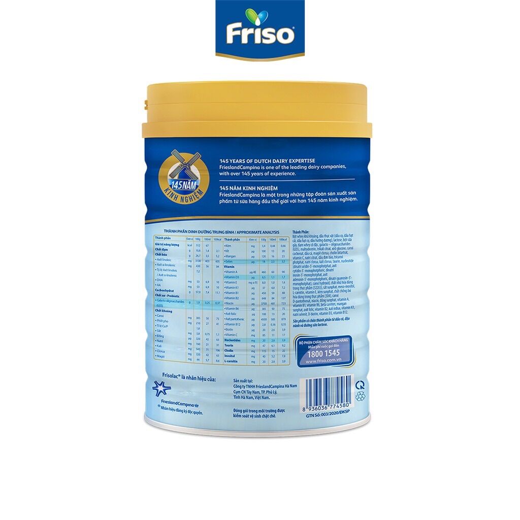 Sữa bột Frisolac gold số 1 850g