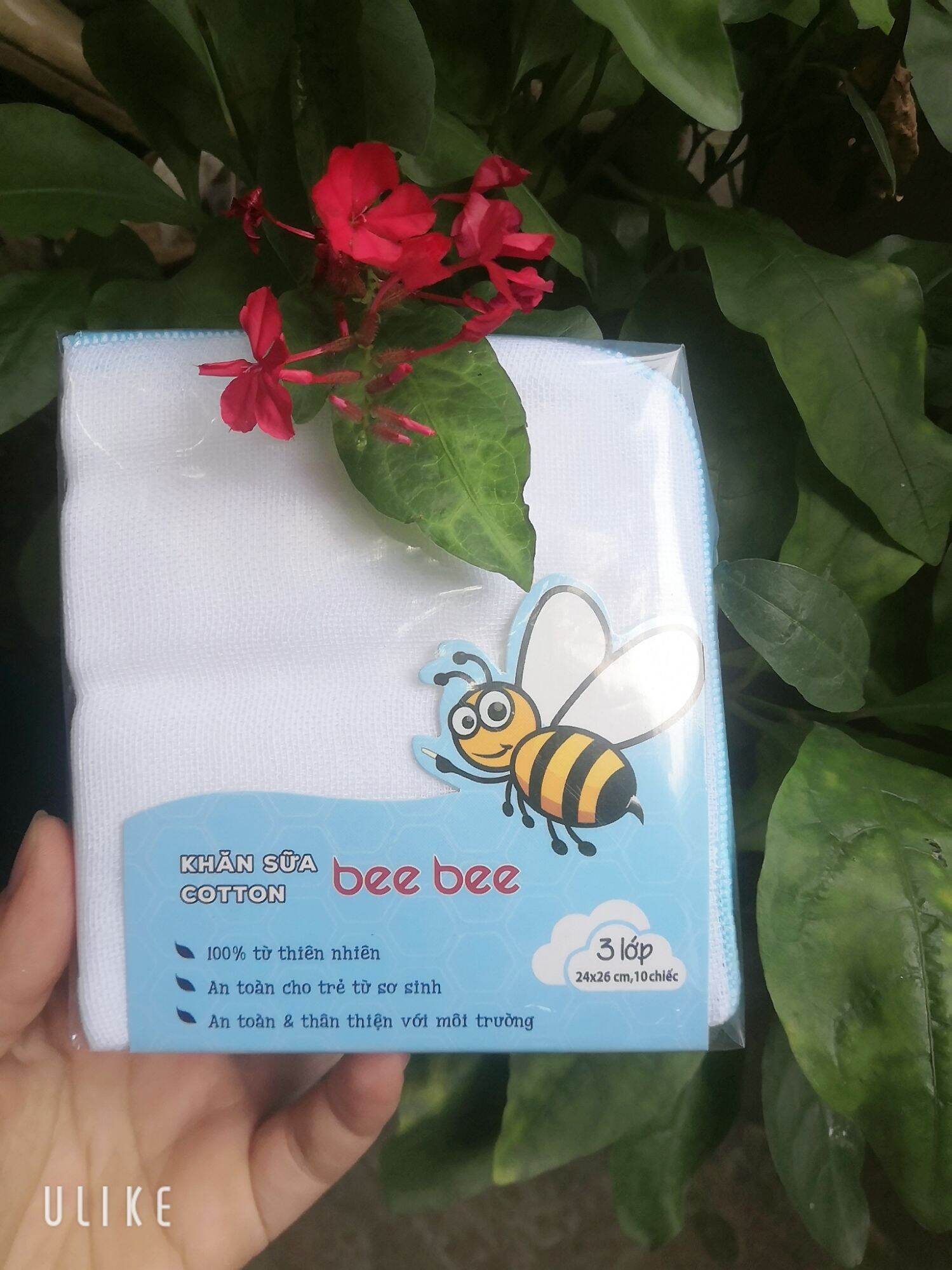 Khăn xô - Khăn sữa cotton bee bee túi 10 chiếc (3 4 lớp)