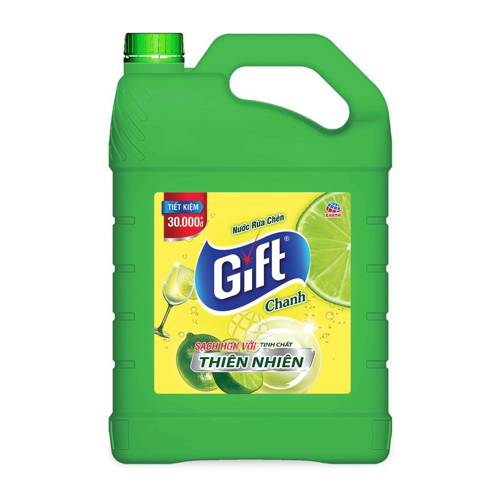 Nước rửa chén Gift 3,8kg rửa sạch chén bát siêu thơm siêu sạch