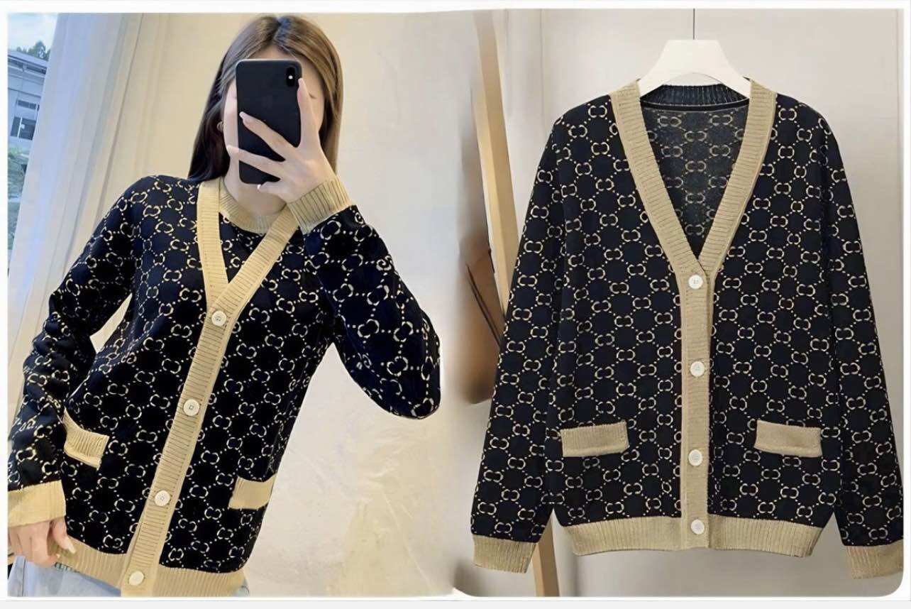 Áo len khoác cardigan hoa tiết chuẩn đẹp