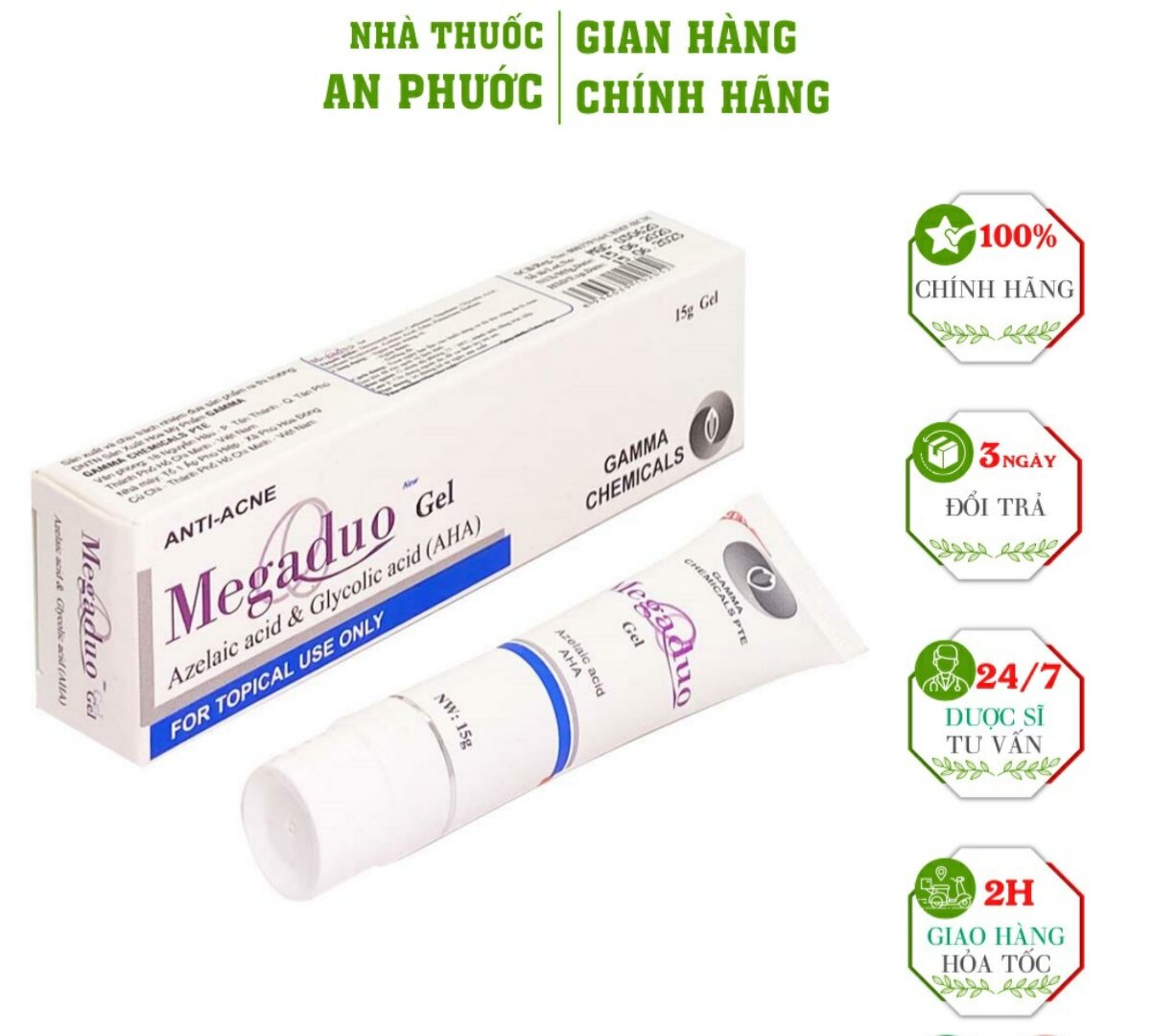 Gel ngừa mụn giảm thâm Megaduo tuýp 15g