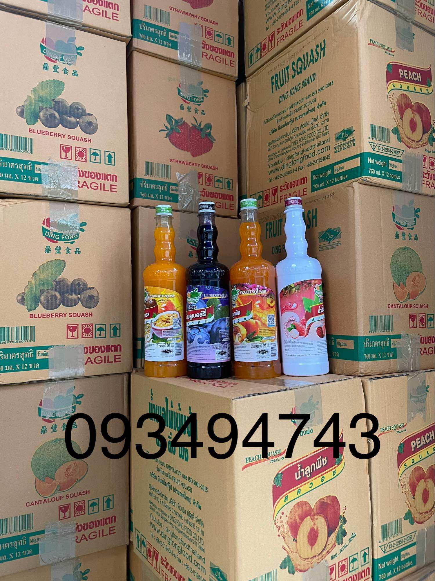 Siro Dingfong Chai 760ml Đủ Mùi