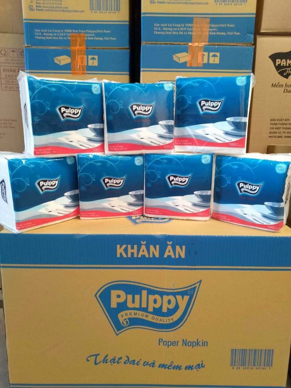 khăn giấy vuông pulppy