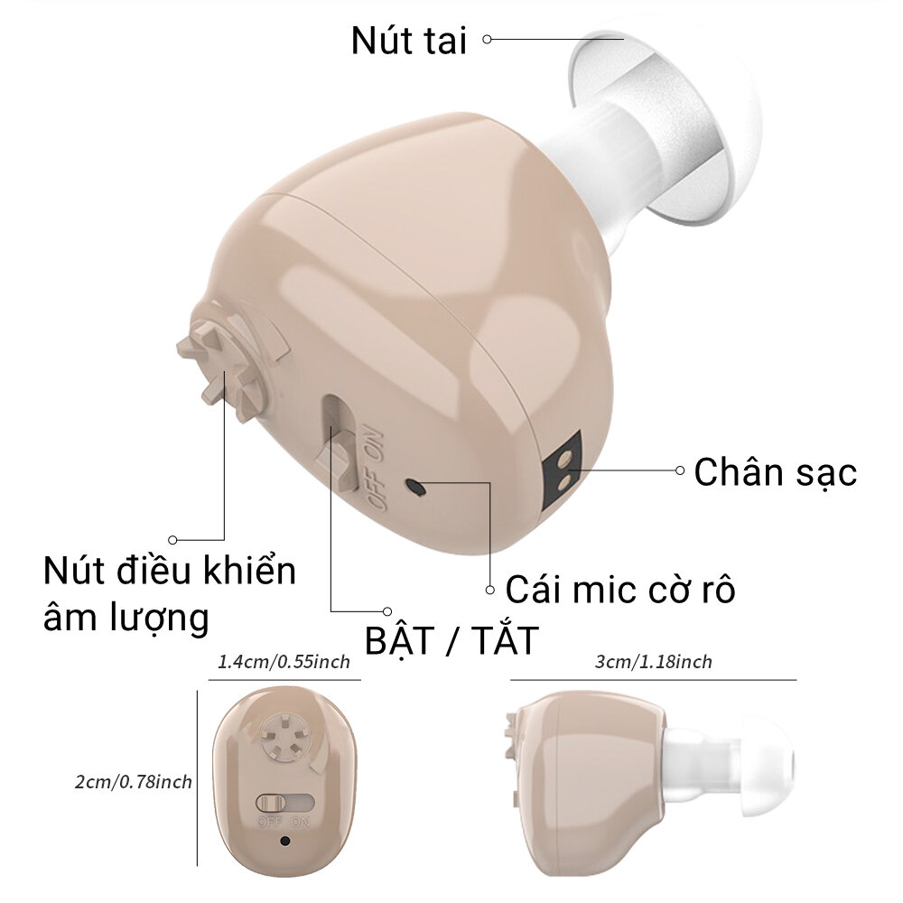 Máy Trợ Thính Mini Invisho Cho Máy Trợ Thính