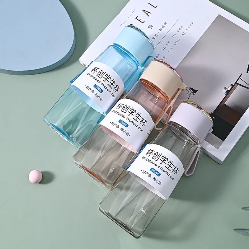 Bình nước thể thao phong cách Hàn Quốc - Bình nước nhựa có quai xách