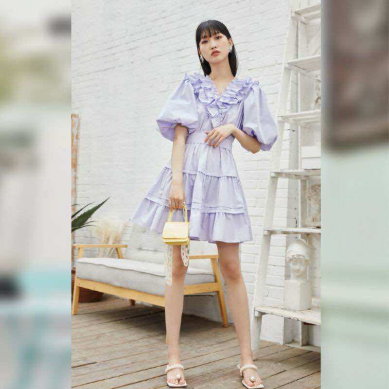 Vero Moda Đầm xoè tay phồng newtag