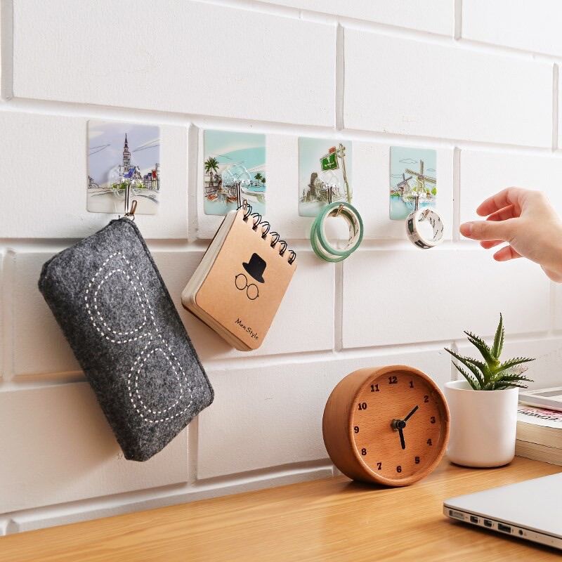 COMBOR 10 Móc Dán Tường 3D Bám Dính Chắc Loại Tốt