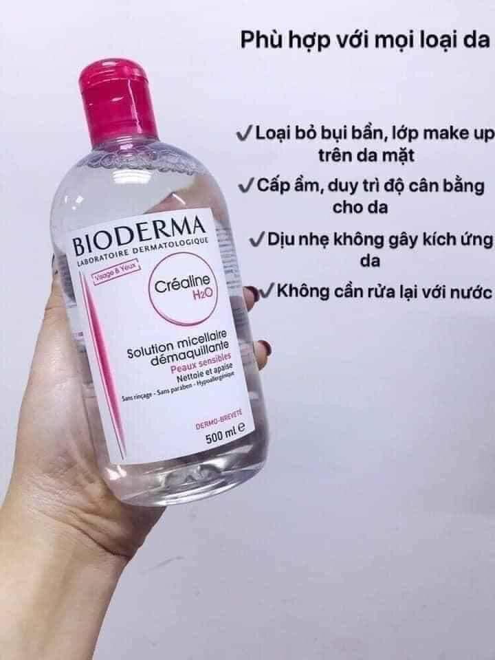 Nước Tẩy Trang Biodema 500 Ml Nắp Hồng