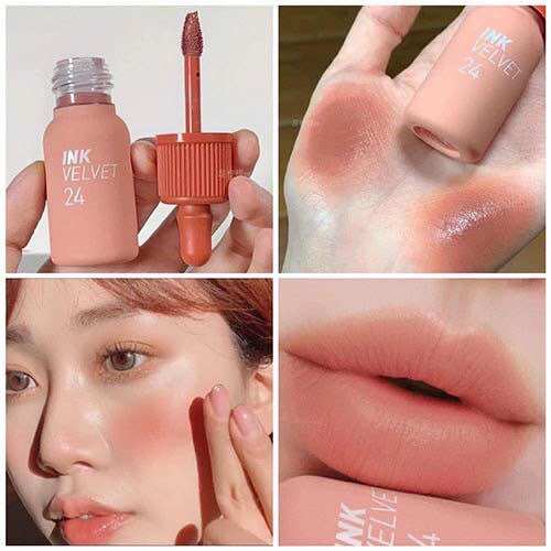 Son kem lì peripera ink velvet nude màu 24 milk nude