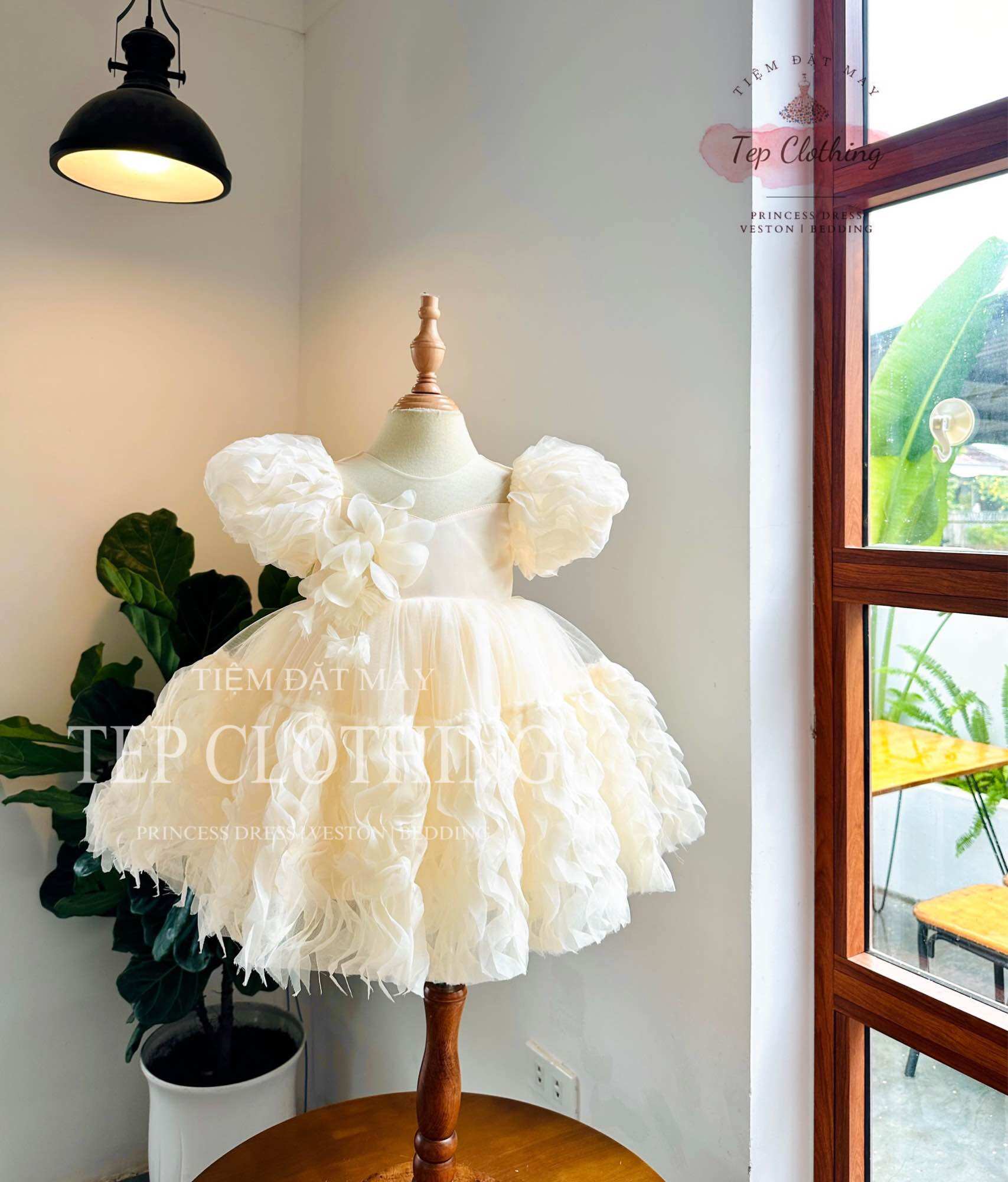 𝐆𝐄𝐑𝐀𝐍𝐈𝐔𝐌 đầm công chúa thiết kế cho bé gái by tep clothing - hình thật