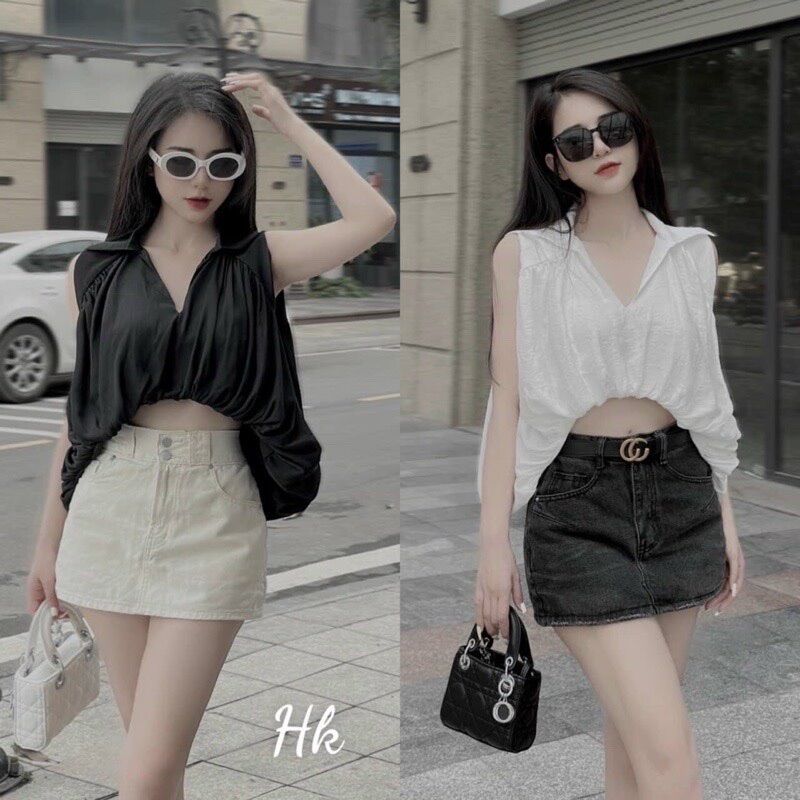 ÁO SƠ MI CỔ XẺ SÁT NÁCH CỰC HOT SMLULU