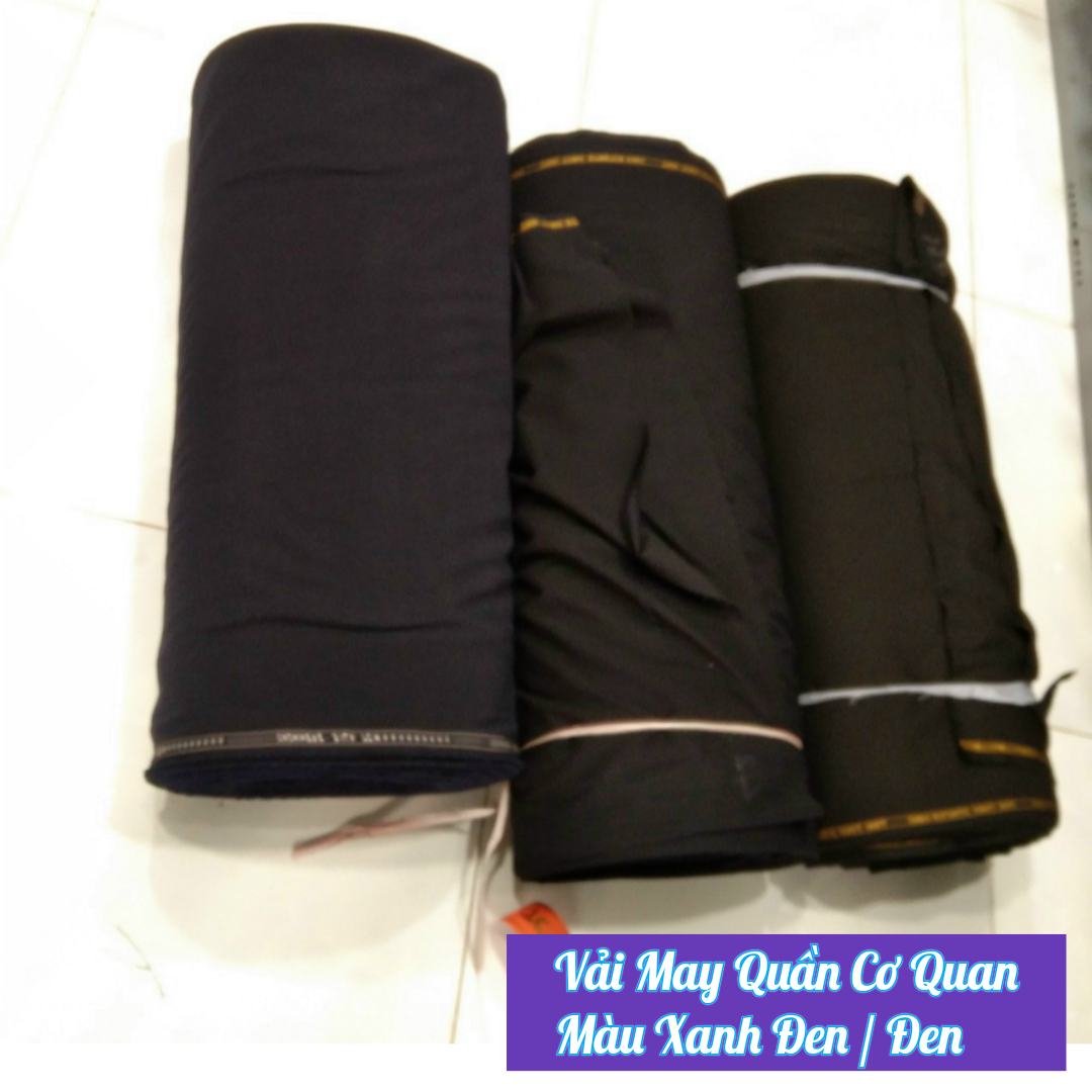 Vải may quần xanh đen cơ quan công sở