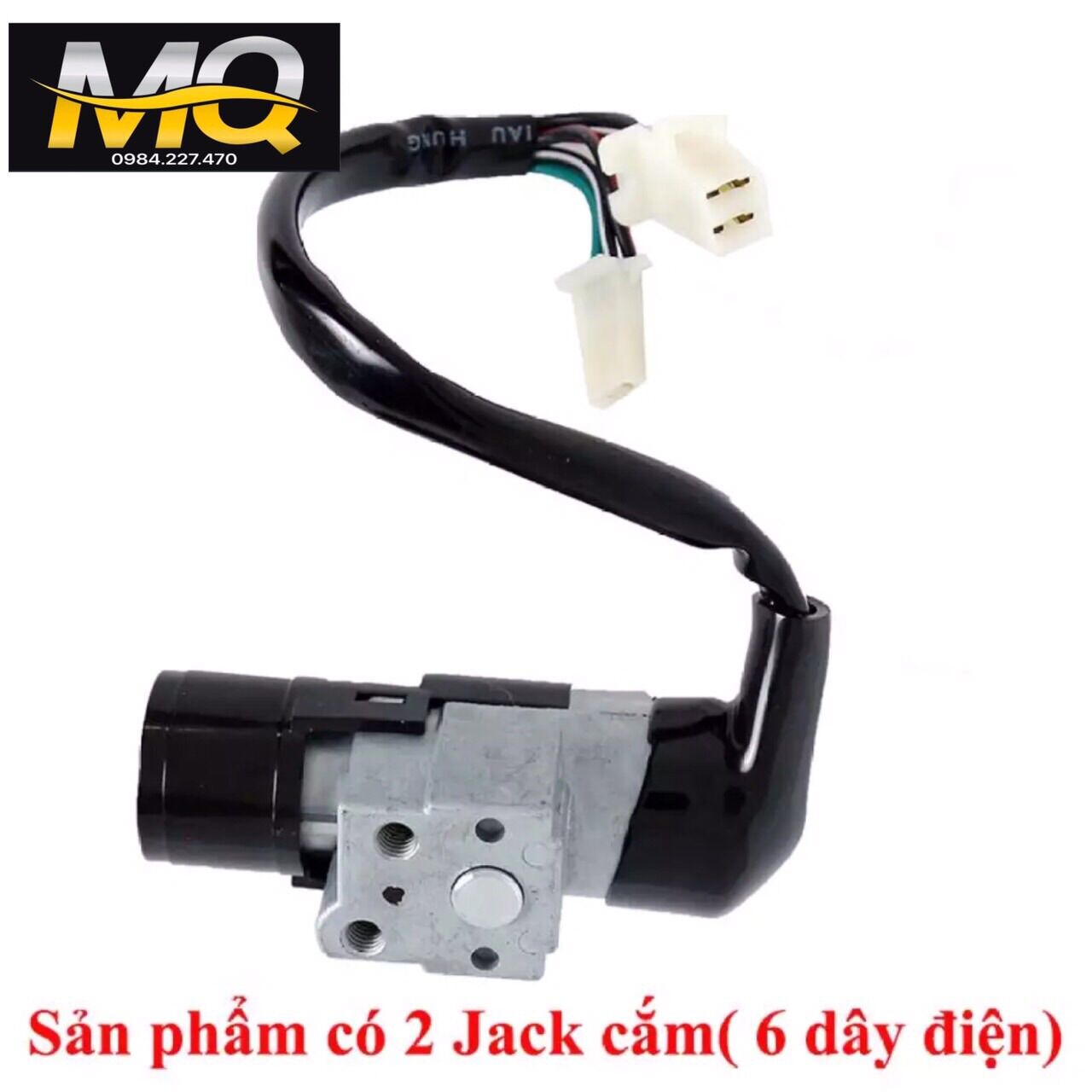 Bộ Ổ Khoá Xe Máy WAVE S100cc - WAVE RS100cc 6 Cạnh (Khoá Điện + Khoá Yên ) ( Xem Ảnh + Video)