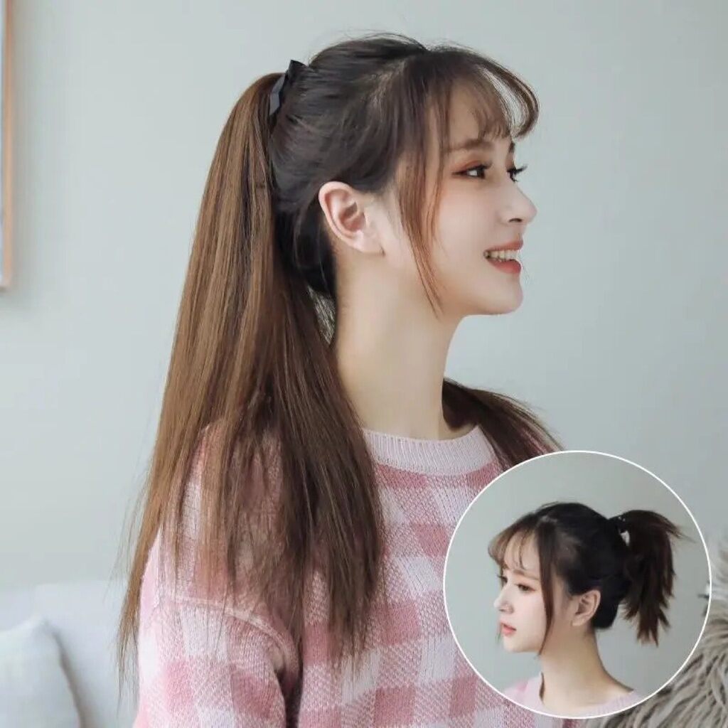 [HCM][ HÌNH THẬT ] - CỘT TÓC GIẢ CỘT THẲNG DÀI C004