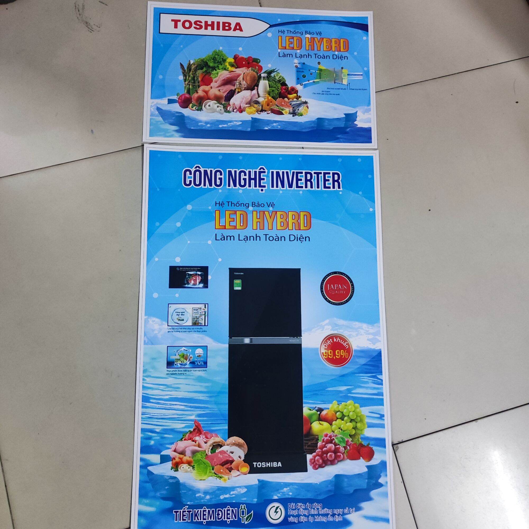 tem dán tủ lạnh Toshiba