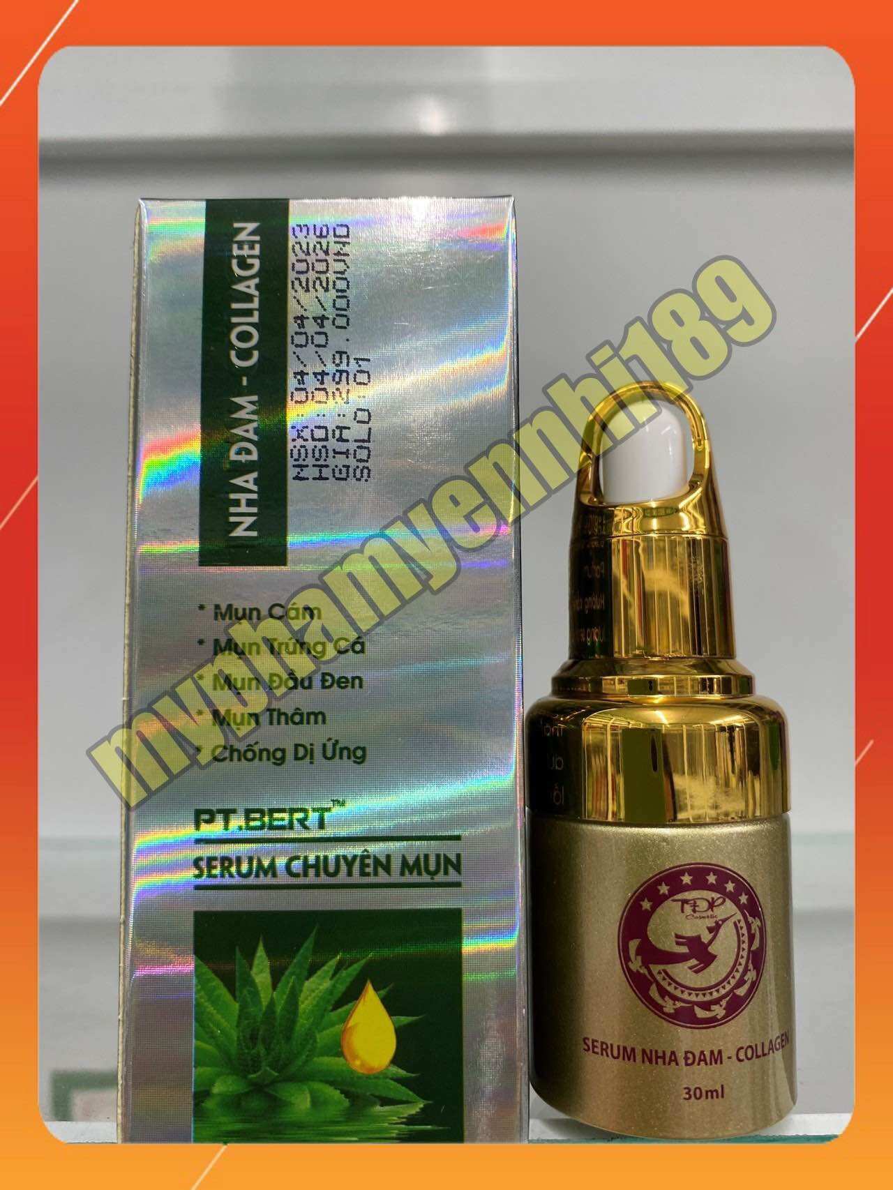 serum mụn nha đam Collagen cải thiện mụn thâm ,mờ sẹo ,se khít lỗ chân lông (chai 30ml)
