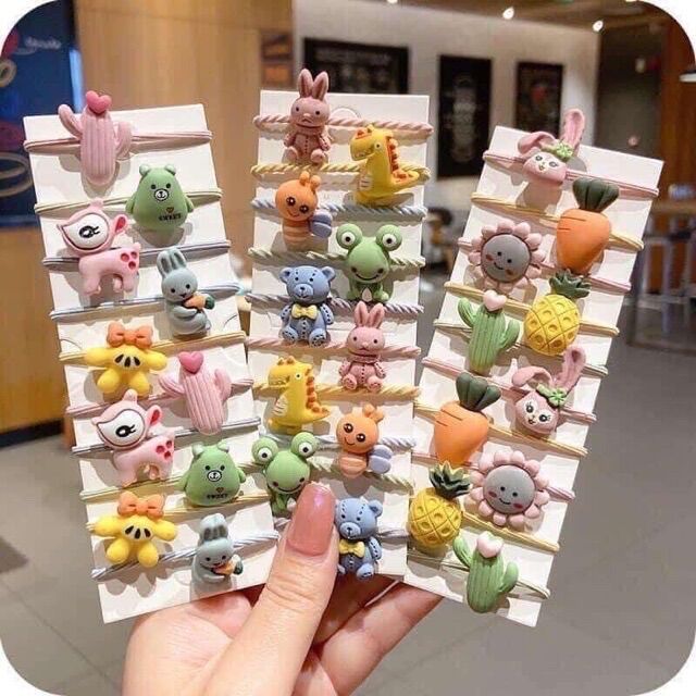 Set 10 Dây buộc tóc cute cho bé