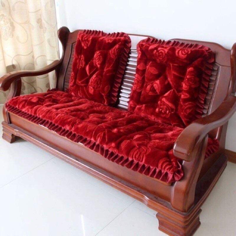 bộ thảm trải lót ghế gỗ