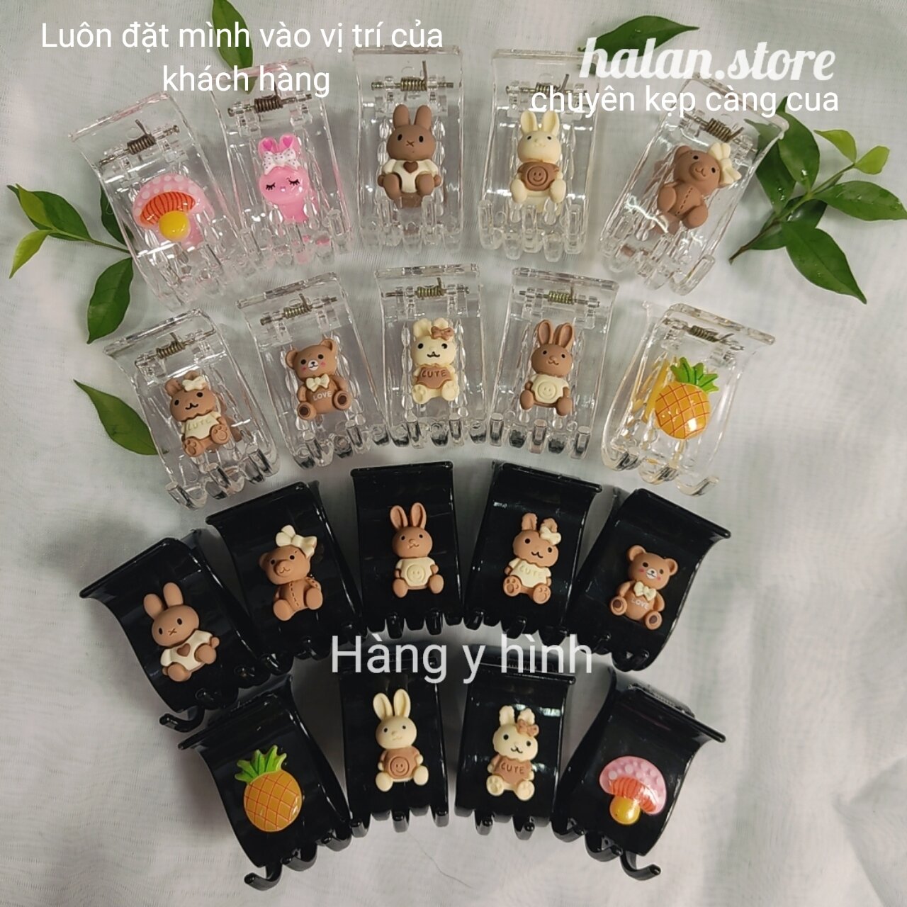 Kẹp tóc càng cua 5 răng,kẹp càng cua 5 răng cute hình dễ thương