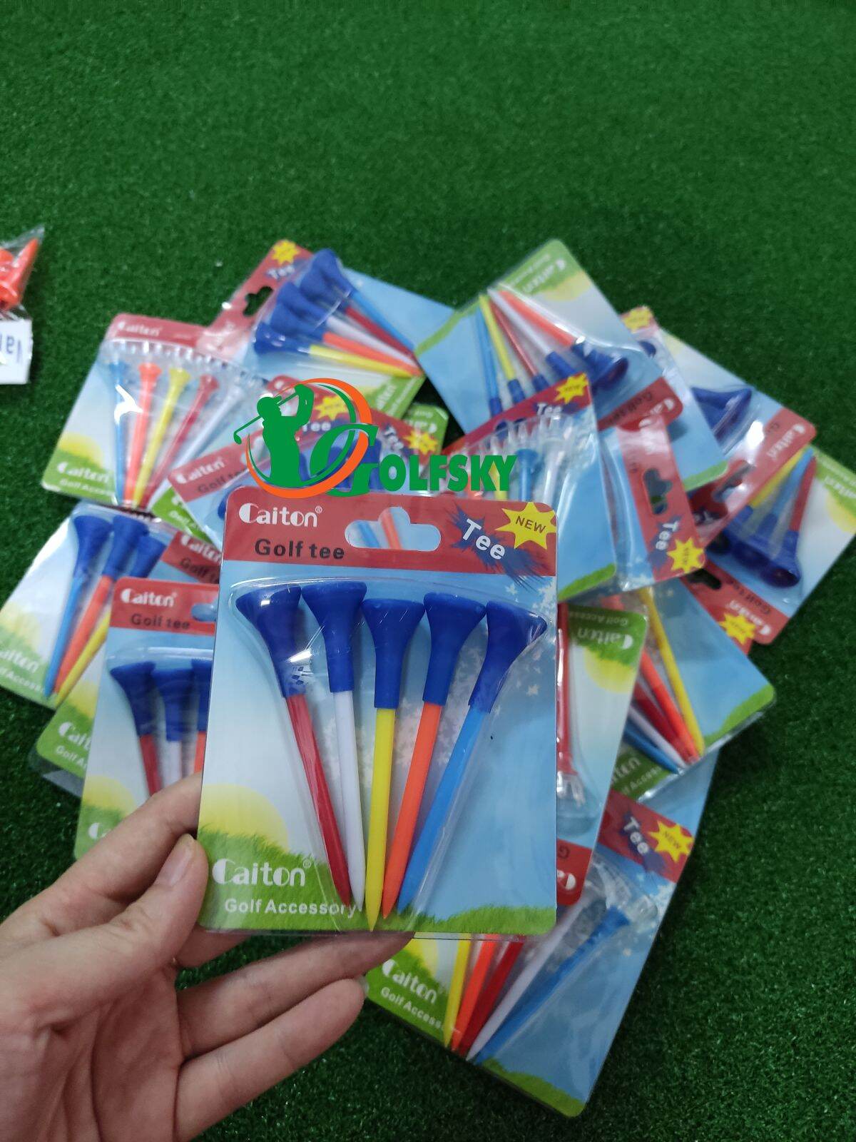 Tee golf nhựa - Ti nhựa đỡ bóng golf - Tee nhựa nhiều kích thước - 1 Gói 10 cái