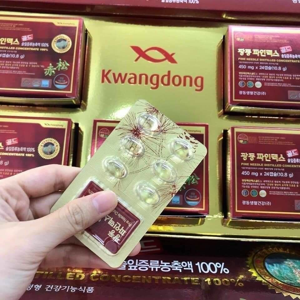 Tinh dầu thông đỏ Kwangdong Hàn Quốc (Hộp 120 viên)