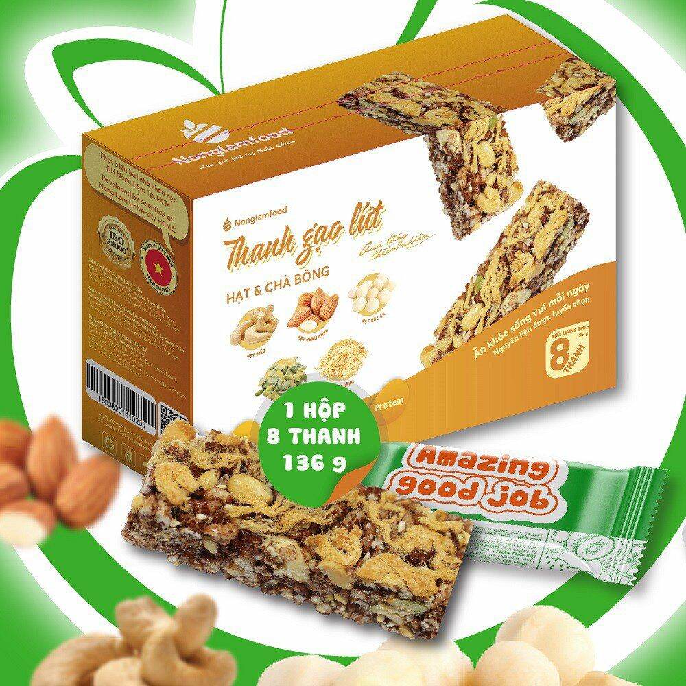 Hộp thanh gạo lứt hạt & chà bông
