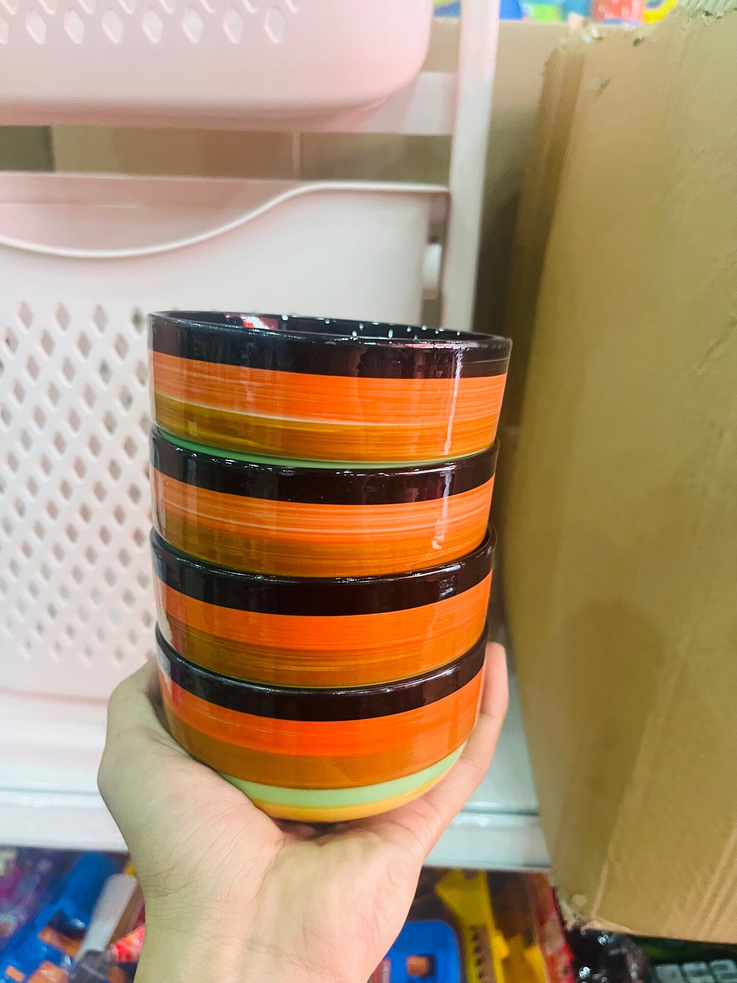 Combo 10 chén sứ cầu vồng 11,5cm