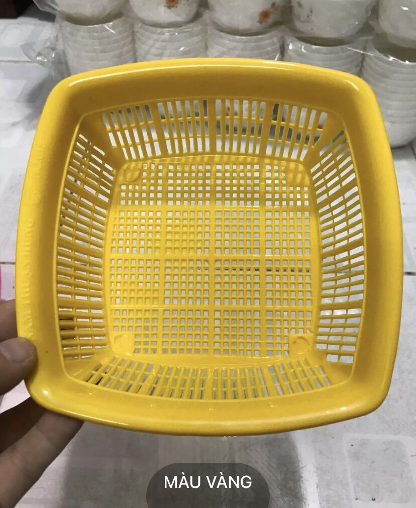 💥Set 5 Cái Rổ Vuông, Cở Lớn, Nhiều Màu(Rộng: 21x 7cm, hình thật)