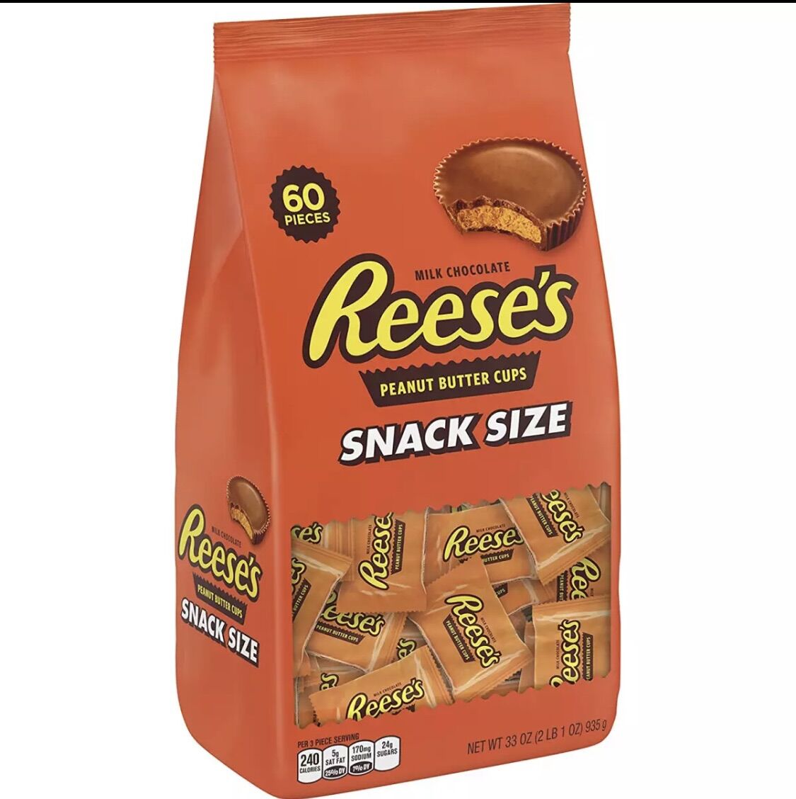 Kẹo Milk Chocolate Reese's, Peanut Butter Miniatures 1000g