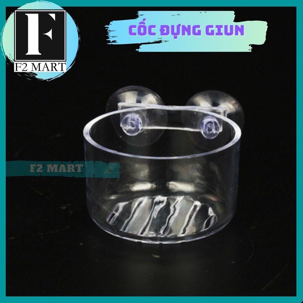 Cốc Đựng Giun Cho Cá Ăn- Cốc Đựng Giun Dán Bể Kính