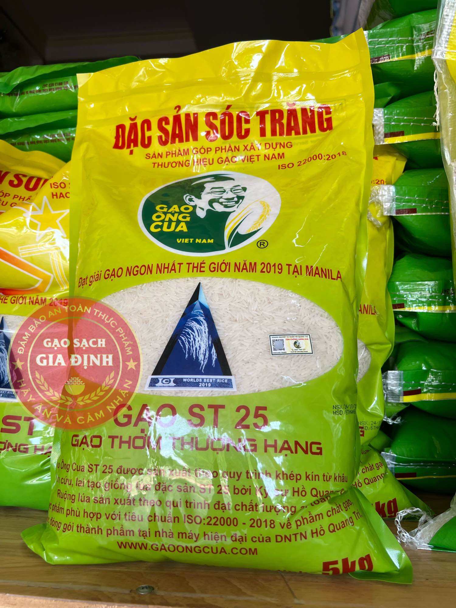 Gạo Ông Cua ST25 chính hãng  túi 5kg