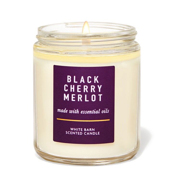 Nến thơm 1 tim bath & body works black cherry merlot 198g