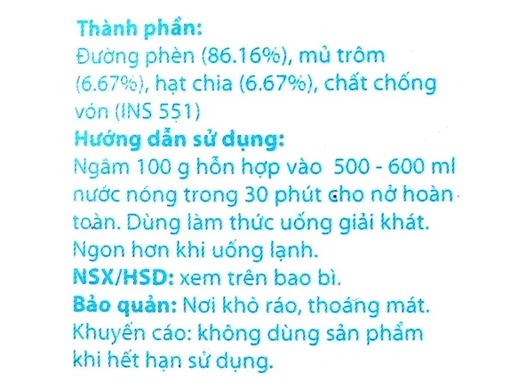 Mủ trôm hạt chia đường phèn Ciel gói 100g