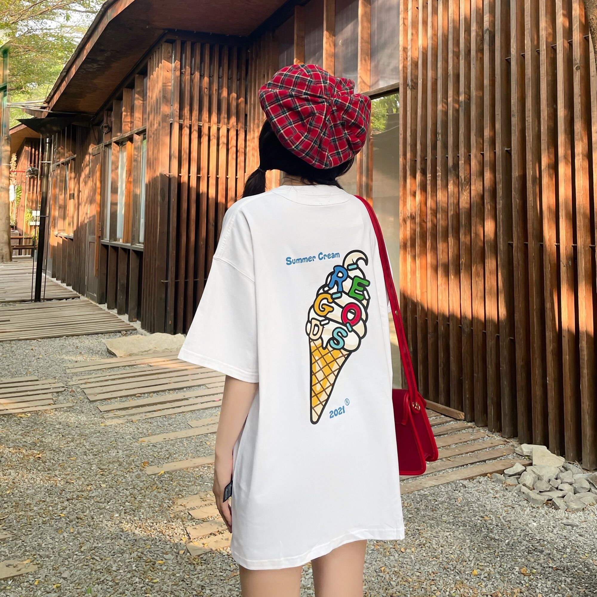 Áo Thun Ice cream REGODS Unisex Form Rộng ( TEE ICE CREAM )