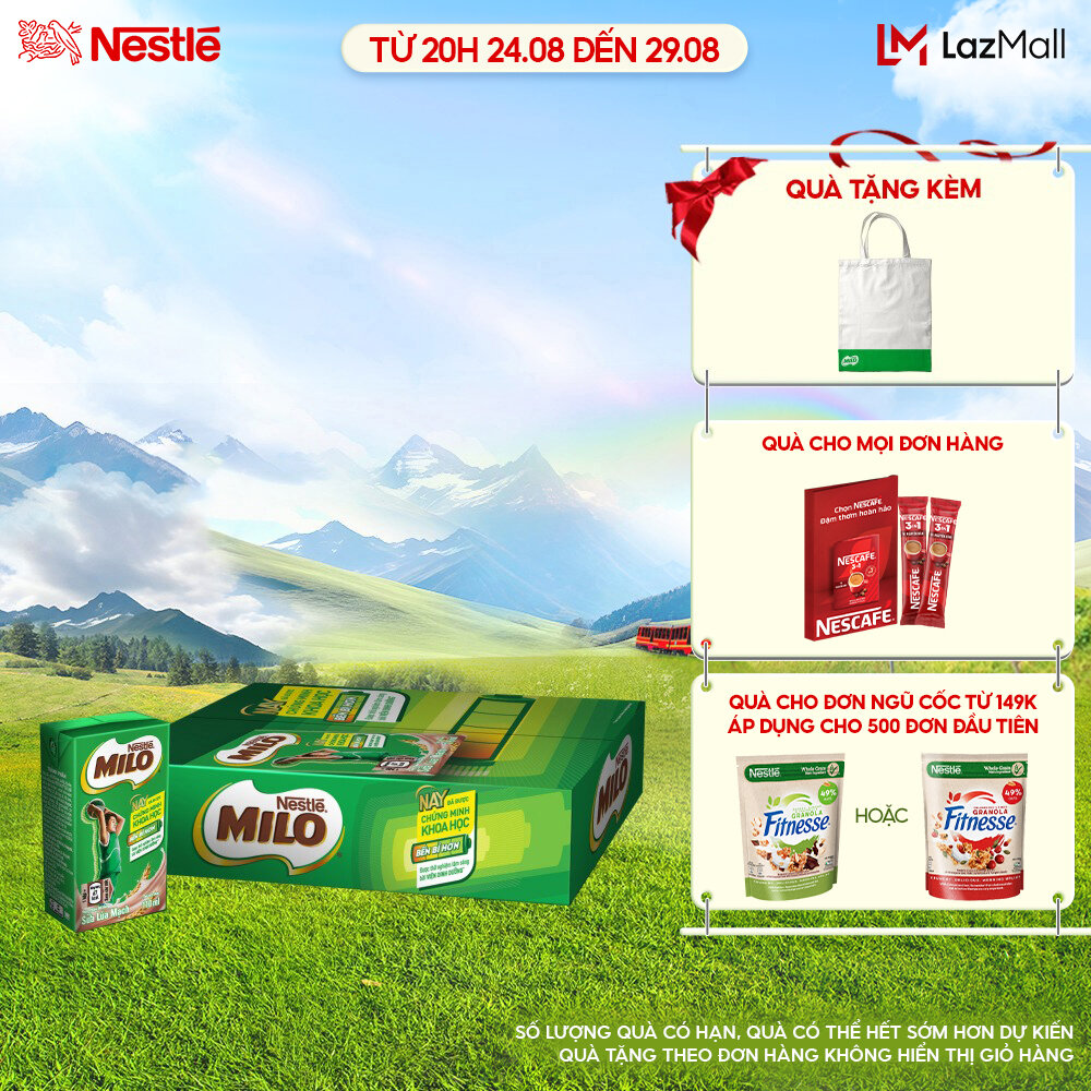 Sữa lúa mạch nestlé® milo® thùng 48 hộp x 110ml
