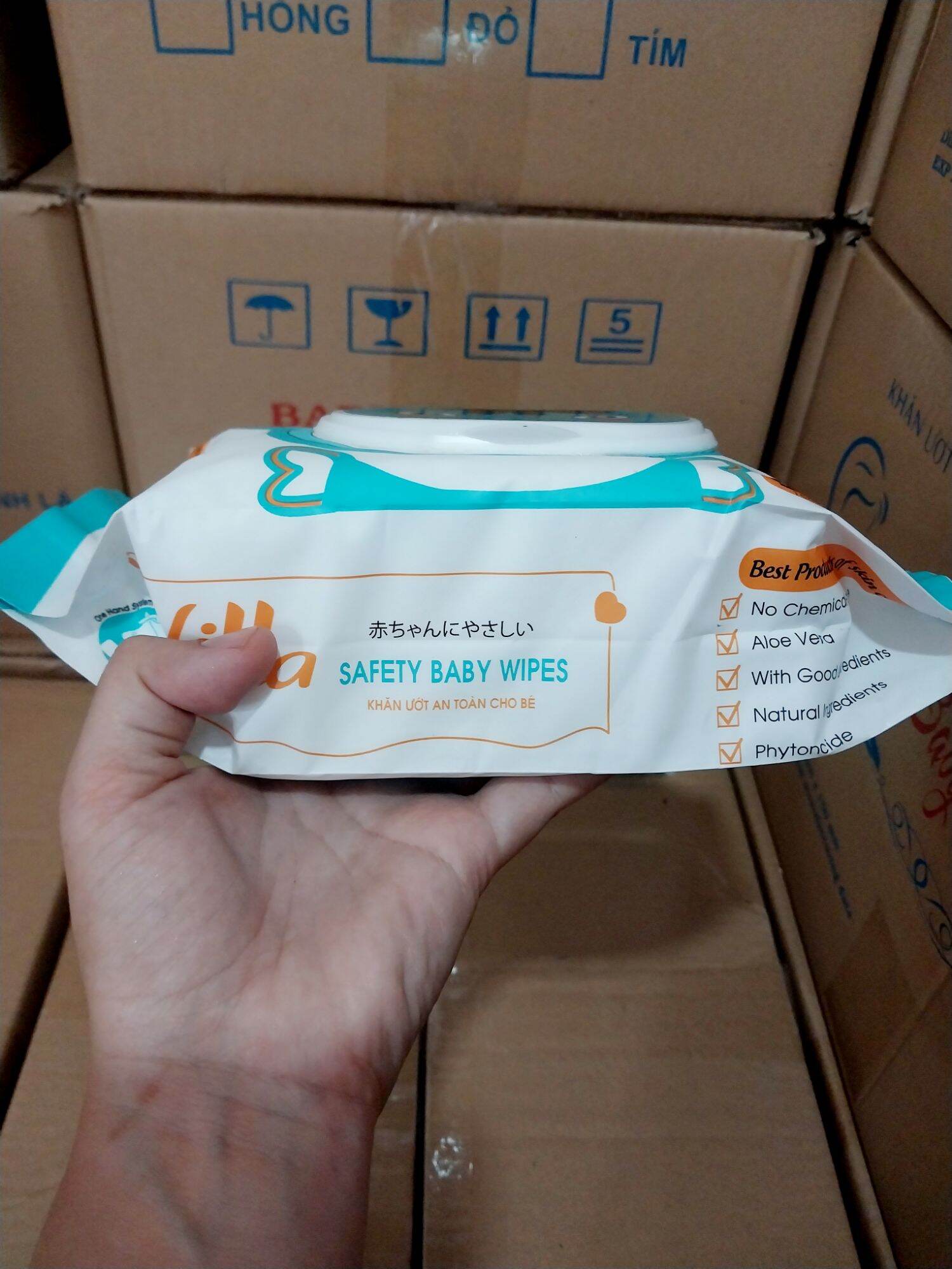 Khăn Ướt Villa 250Gr Không Mùi Khổ Giấy Lớn.