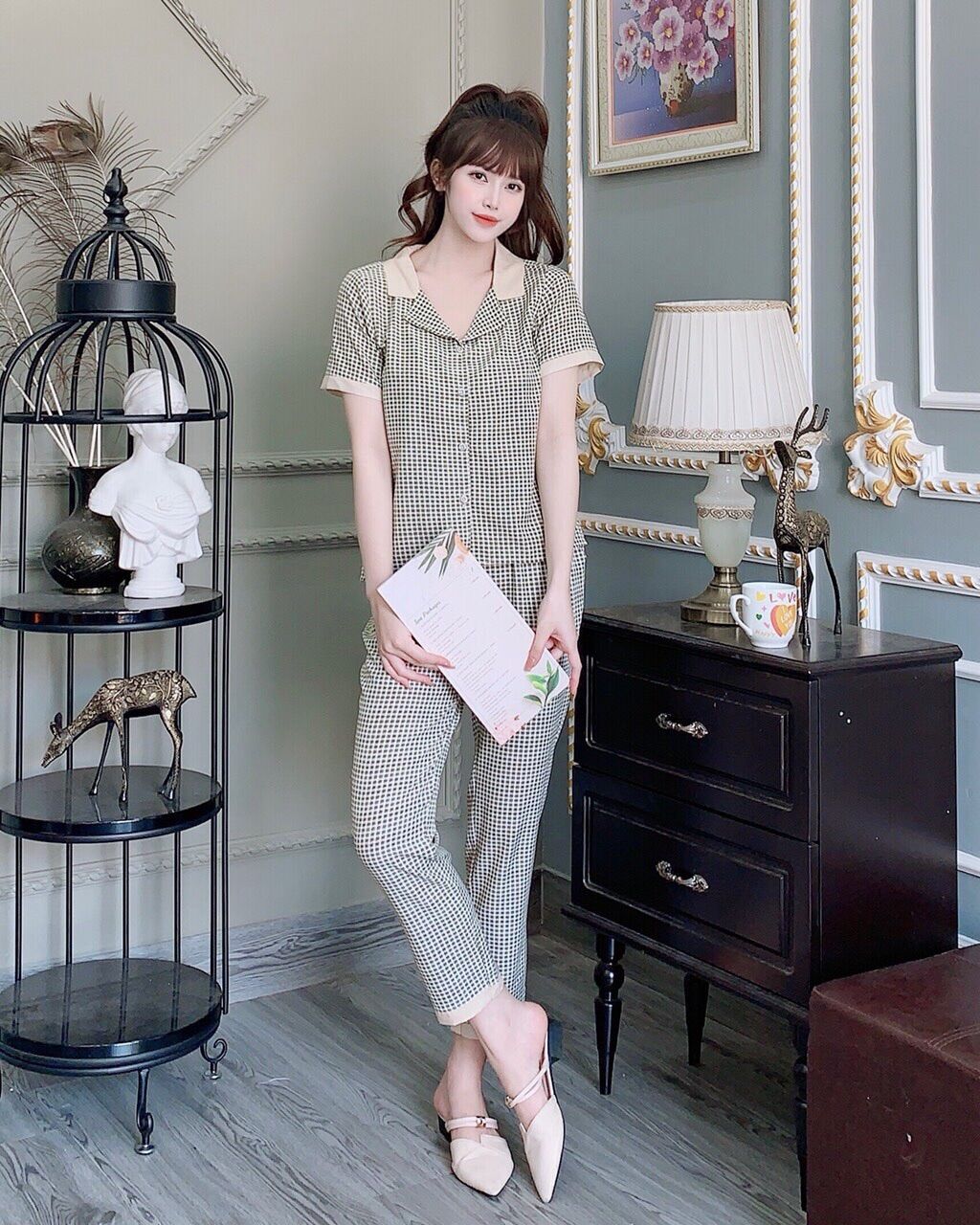 Đồ Bộ mặc nhà chất lụa hàn