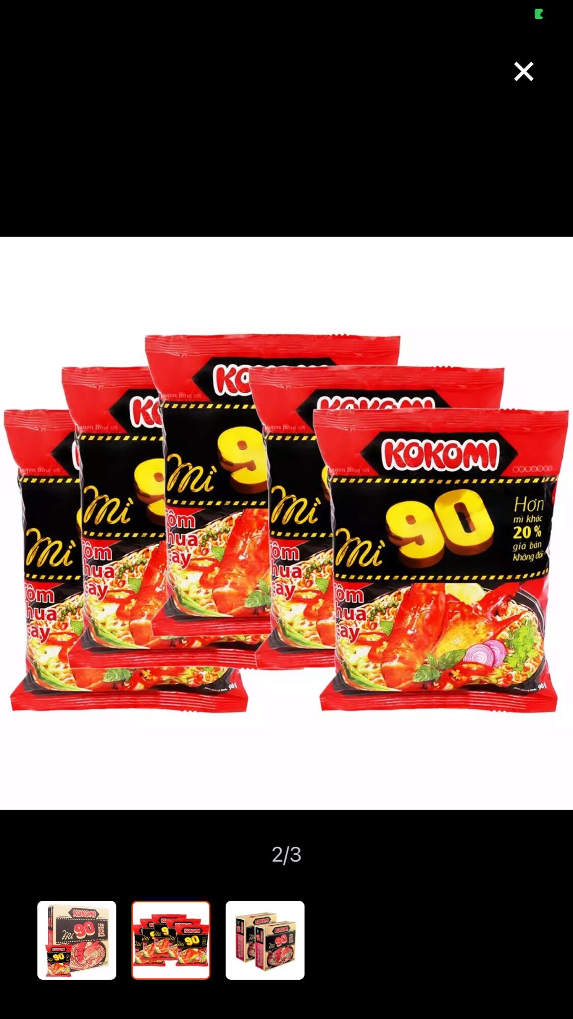 Combo 2 thùng mì Kokomi Đại 90 gam(60 gói)