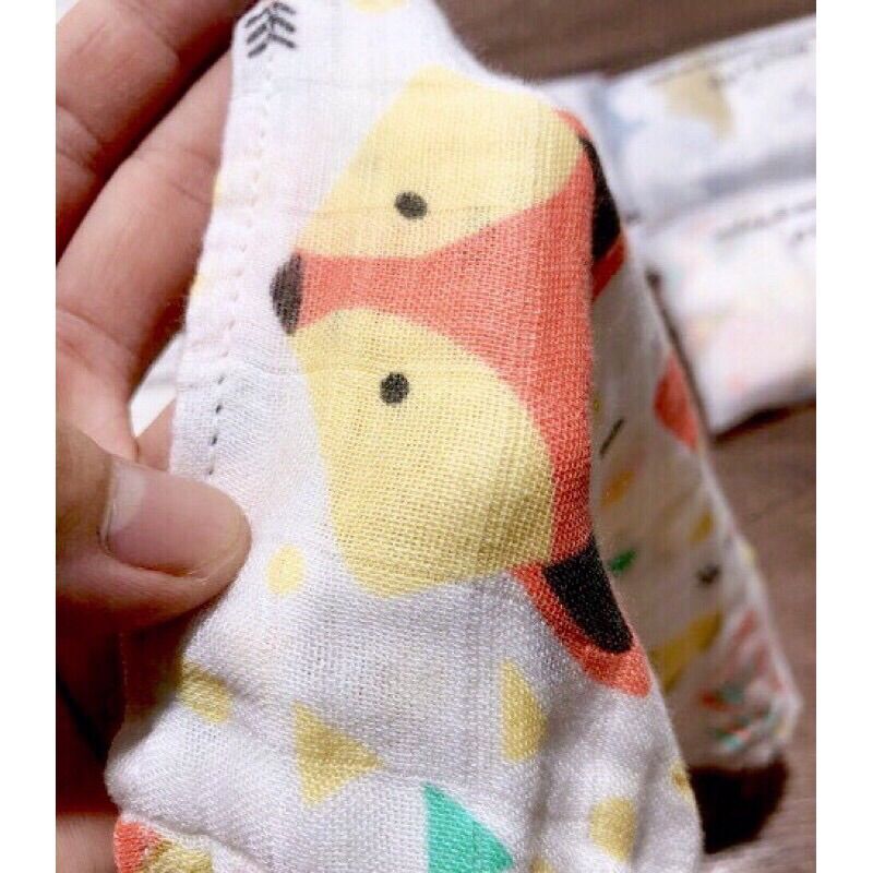 [Ảnh thật].Khăn sữa sợi tre Muslin Tree/Set 3c/30*30cm