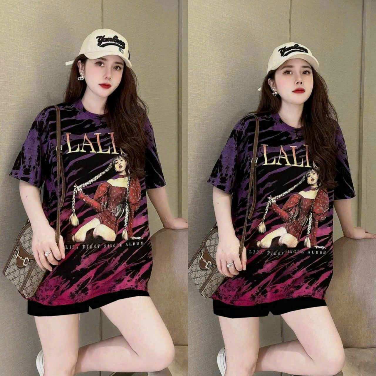 SÉT BỘ SHORT NỮ THUN COTTON PHỐI 3D CAO CẤP