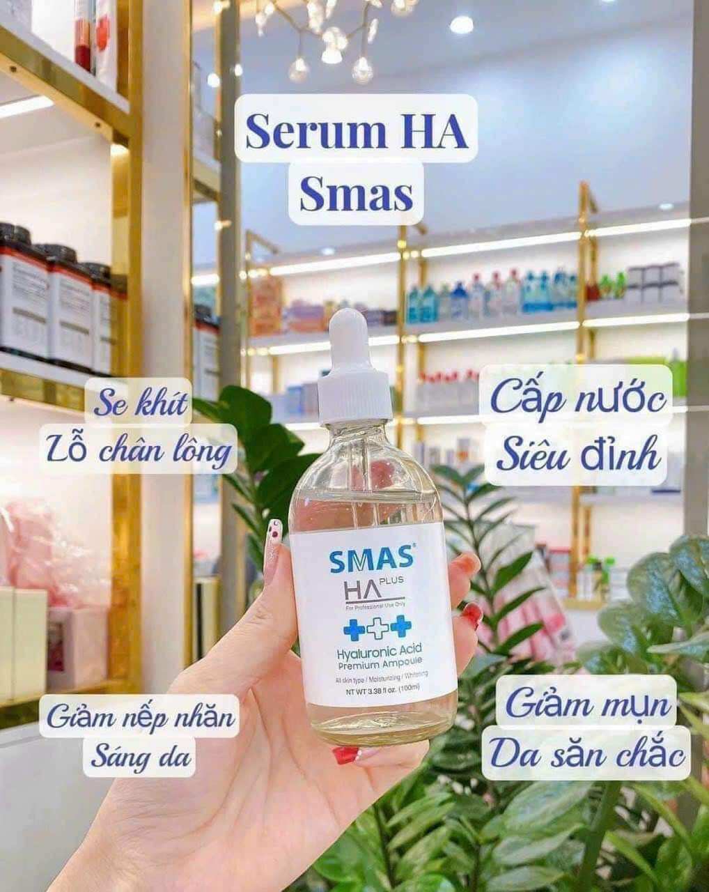 Serum HA + B5 Cấp Ẩm Phục Hồi Da SMAS 120ml
