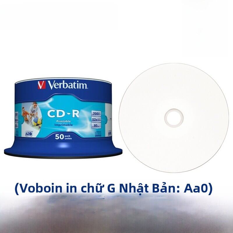 Verbatim Weibao Có Thể In Cd-r Xanh Nhạt 52 Tốc Độ 700 Mb Có Thể In Đĩa Nòng Bao Bì Lý Tưởng Cho Xe