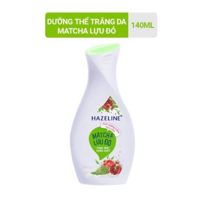 Sữa dưỡng thể dưỡng trắng hazeline matcha lựu đỏ 140ml