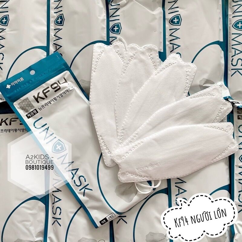 Combo 50 chiếc khẩu trang 4 lớp kf94 uni mask chống bụi mịn và kháng khuẩn hàng cao cấp hàn quốc