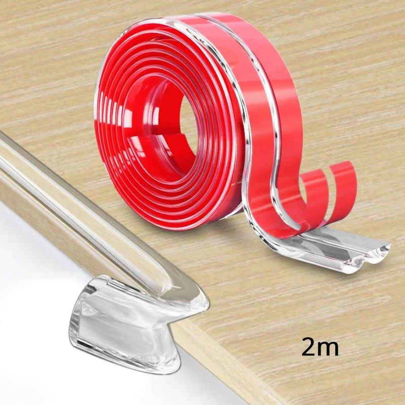Tấm Bảo Vệ Cạnh Bàn Tự Dính Trong Suốt 1/2/3M Dải Góc Nội Thất Dải Đệm Mềm Chống Va Chạm Bảo Vệ An Toàn Cho Bé