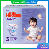 Huggies | Tã Dán Max Dry Size 3 Cỡ Vừa Dùng Cho Cả Bé Trai Và Bé Gái 72 Miếng x1 Gói